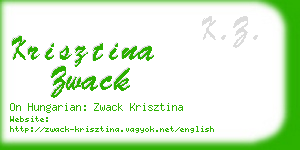 krisztina zwack business card